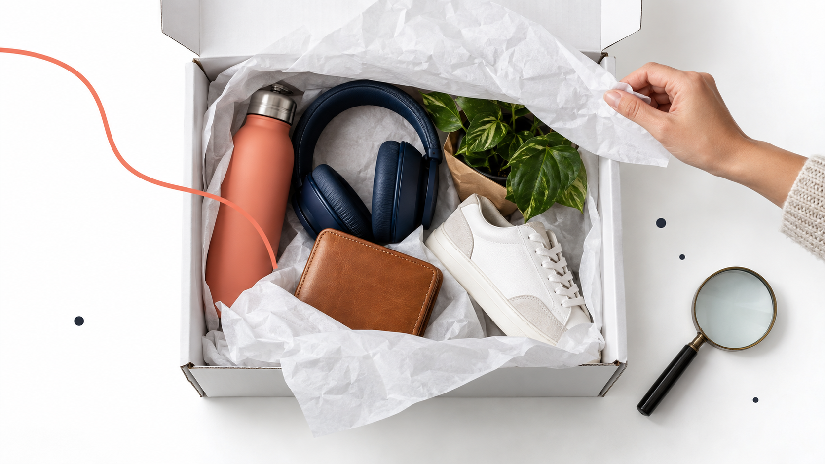 An ecommerce product grid connected to search, recommendations, merchandising, guided chat, and personalization tools