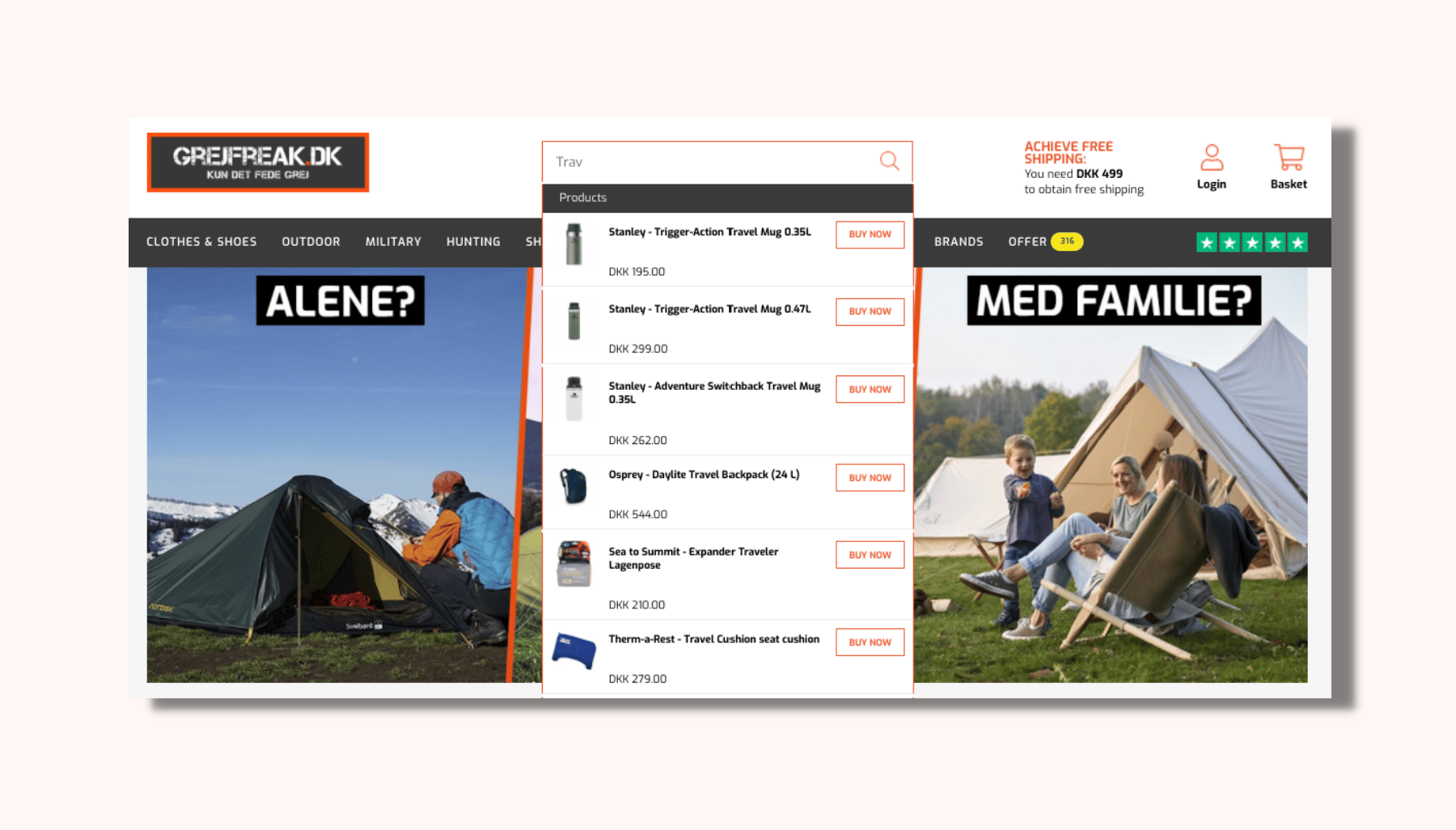 GrejFreak search powered by Clerk.io