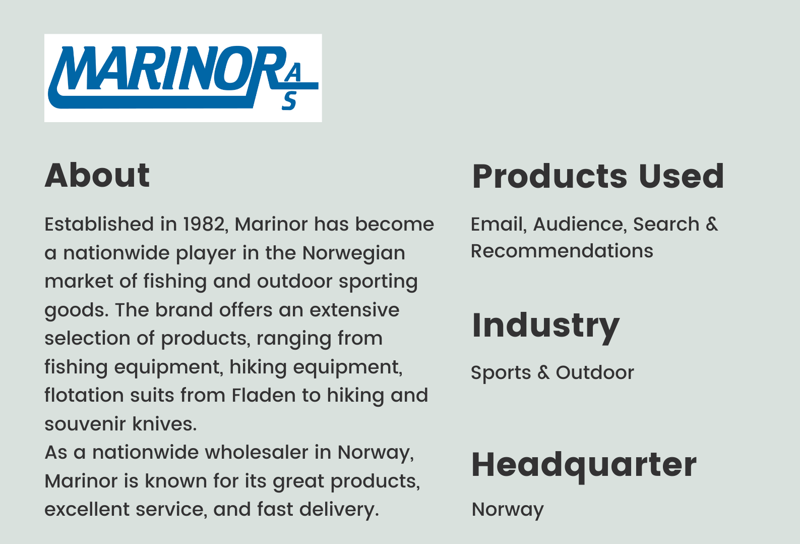 Customer Story Marinor